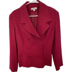 VTG Bebe 100% Wool Blazer Red Riding Fitted Classic Jacket [Size 6] Made in USA